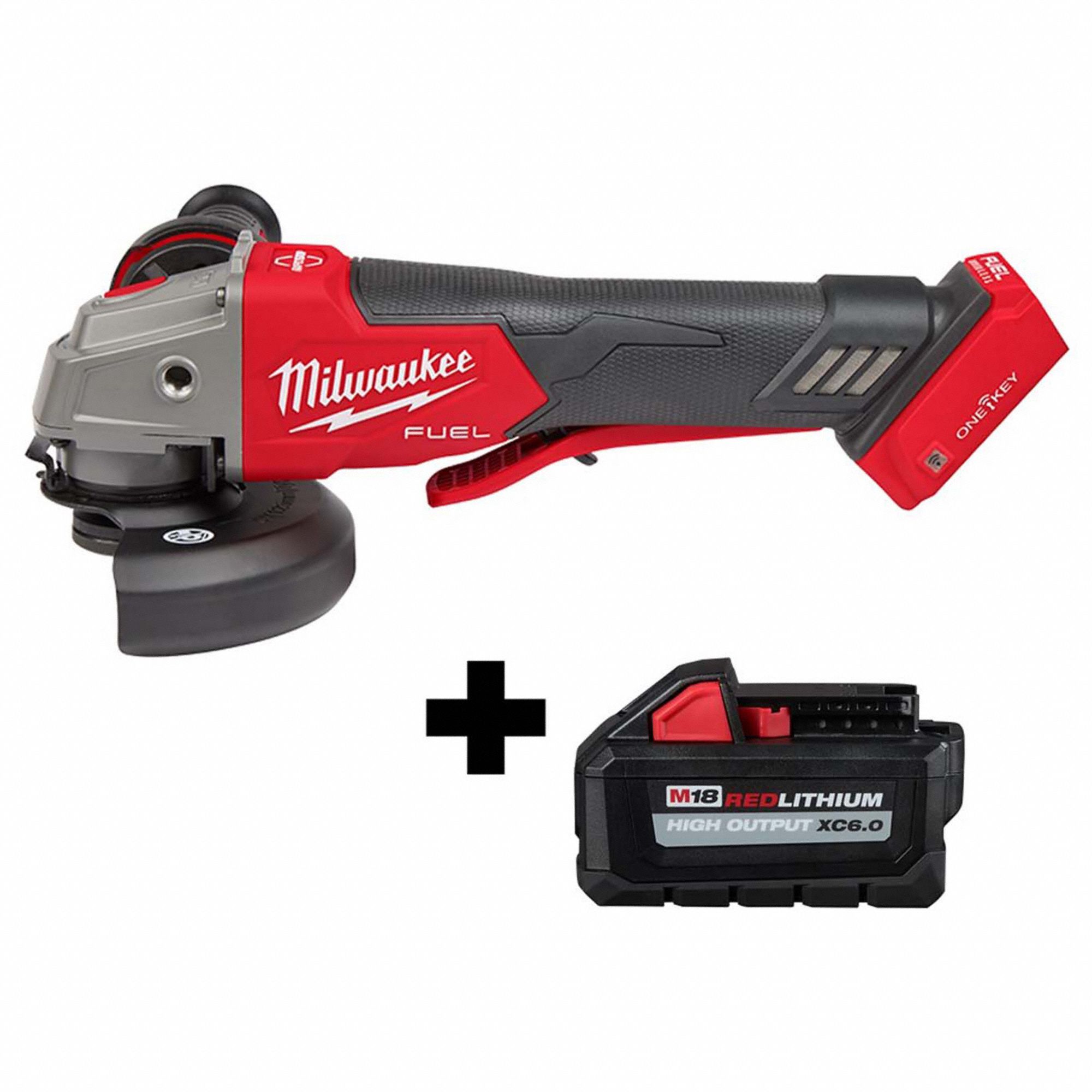Angle Grinder: 5 in_4 1/2 in Wheel Dia, Brushless Motor, 6.0 Ah, 18V DC, Std Head, Barrel Grip Grip