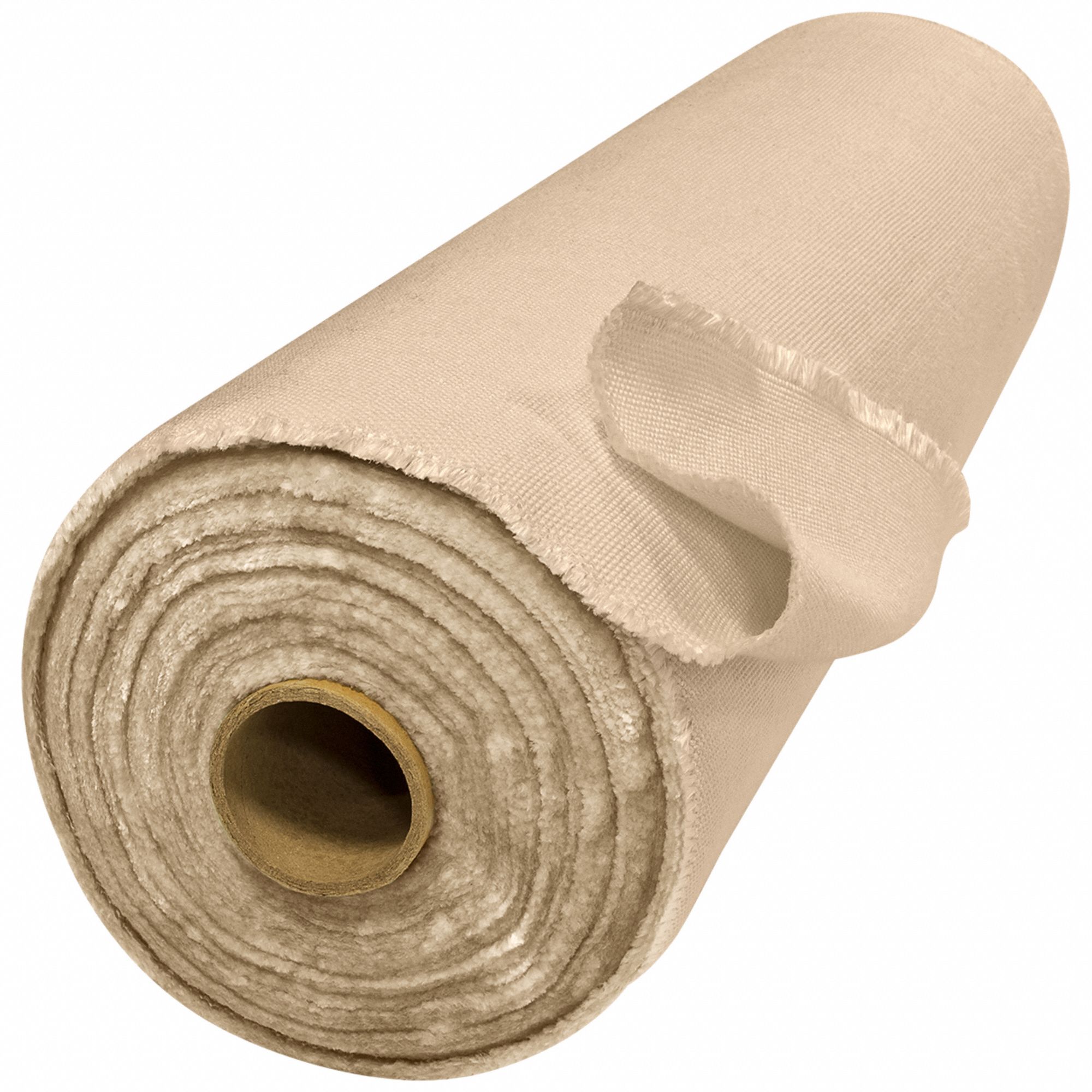 Welding Blanket Roll: Uncoated Fiberglass, 3 3/8 ft Wd, 150 ft Lg, Tan