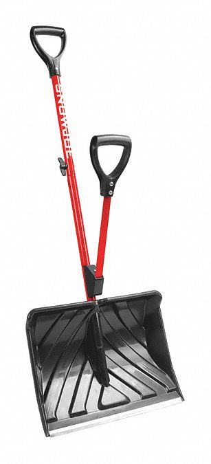 Strain-Reducing Snow Shovel Red