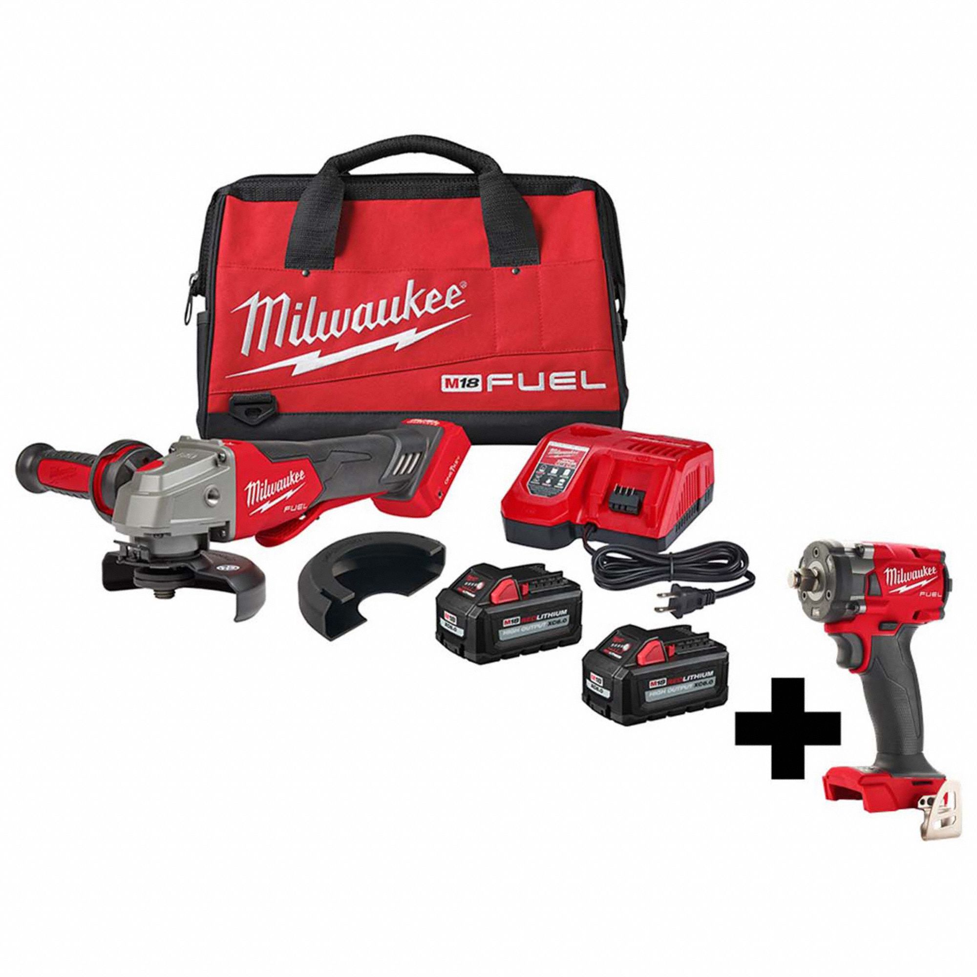 MILWAUKEE, 18 V Volt, 2 Tools, Grinder Kit 384NR8288222, 285520