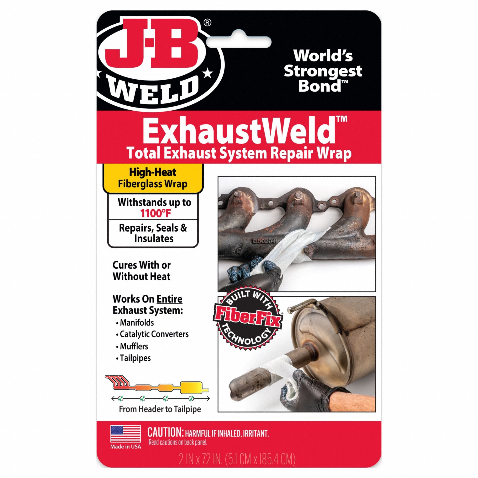 J-B WELD, Fiberglass, 2 In W X 72 In L Wrap Size, Pipe Repair Wrap ...