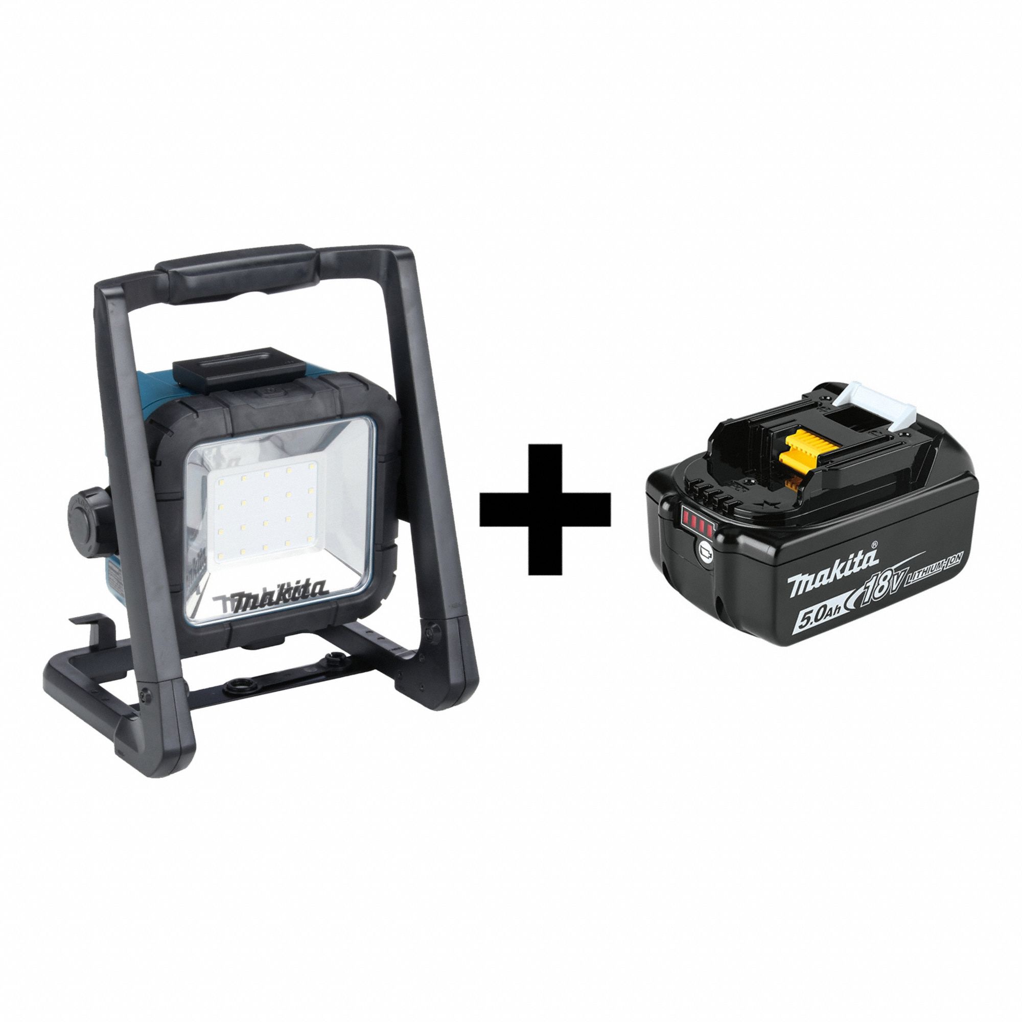 Work Light Kit: LXT®, Work Light, 750 lm Max., 2 Modes, 8 3/8 in Max. Ht, 18V DC