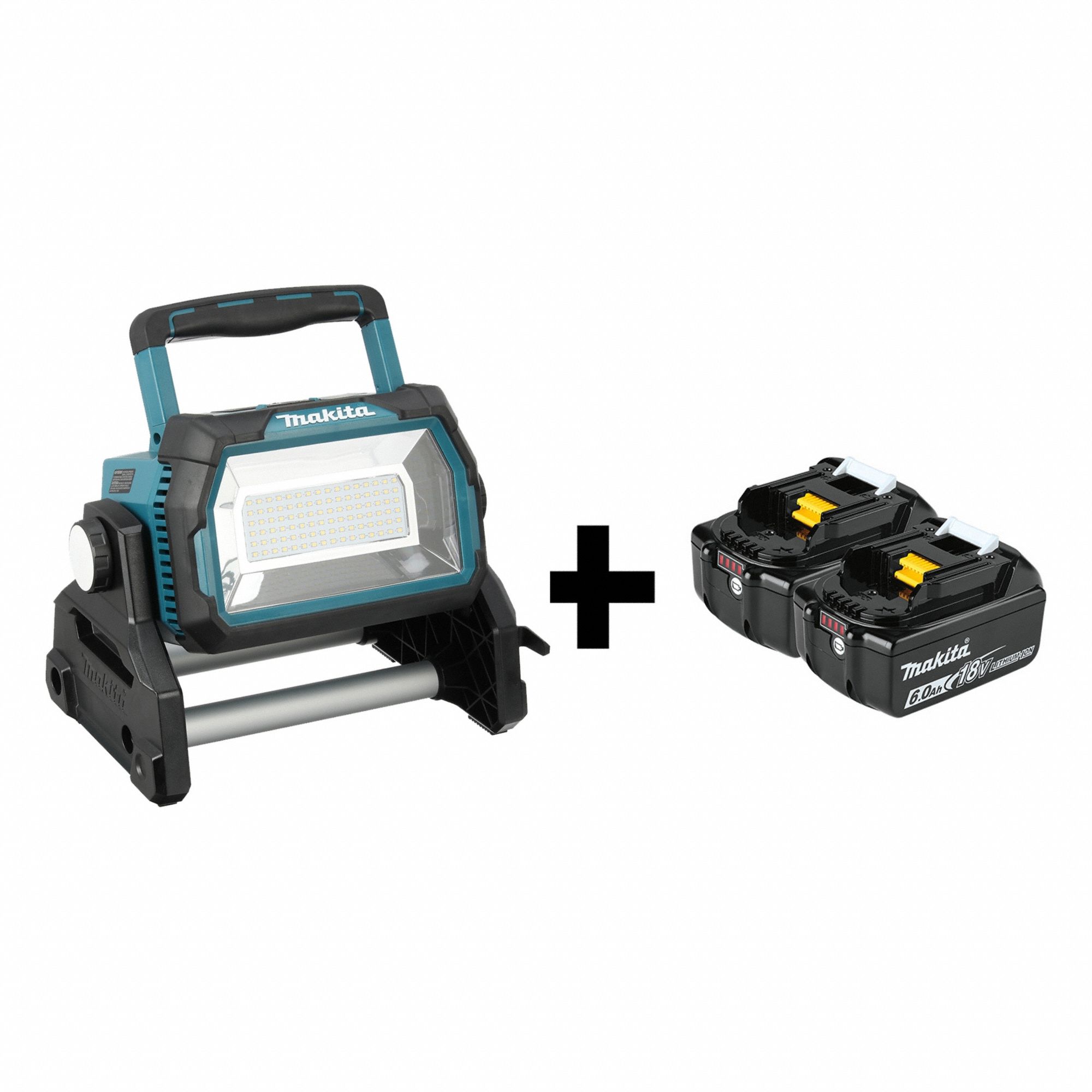 Work Light Kit: LXT®, Work Light, 10, 000 lm Max., 3 Modes, 14 1/2 in Max. Ht, 18V DC