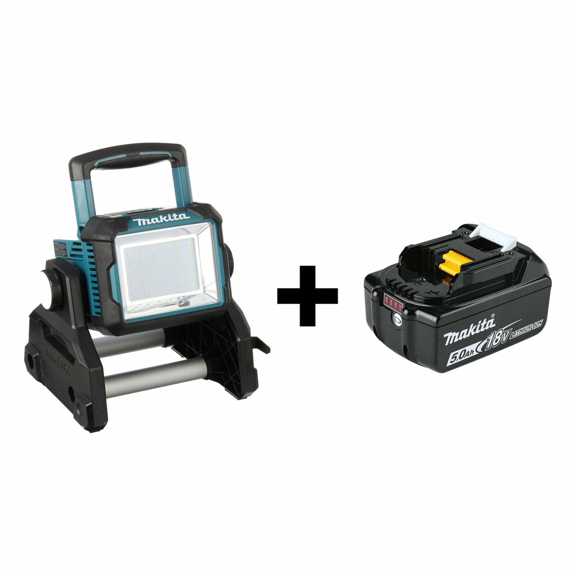 Work Light Kit: LXT®, Work Light, 3, 000 lm Max., 3 Modes, 14 1/4 in Max. Ht, 18V DC