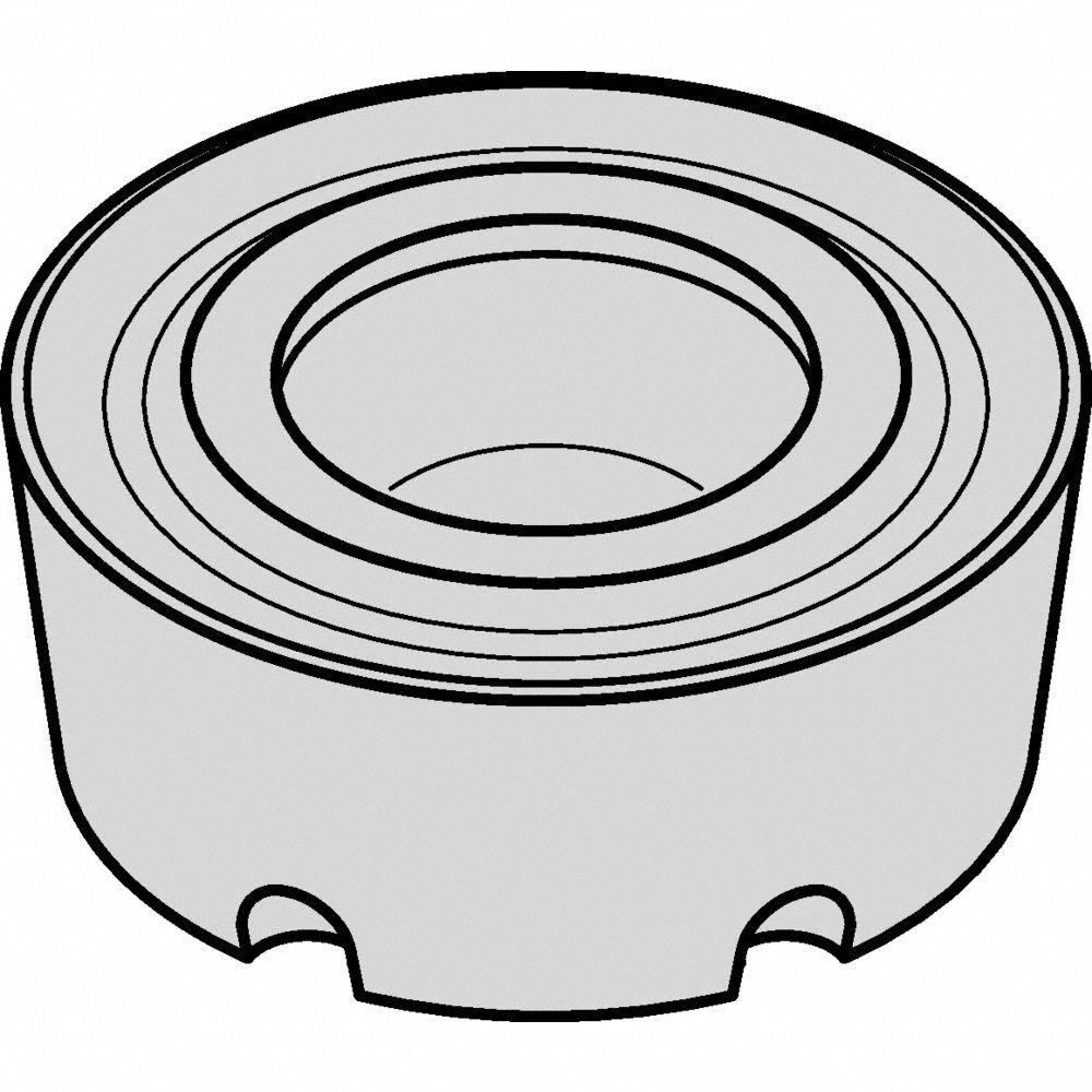 Round Milling Insert: 0.629 in Inscribed Circle, 0.250 in Thick, 7° Clearance Angle