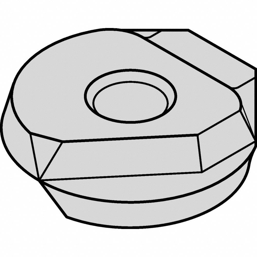 Ball Nose Milling Insert: 0.197 in Corner Radius, 0.094 in Thick