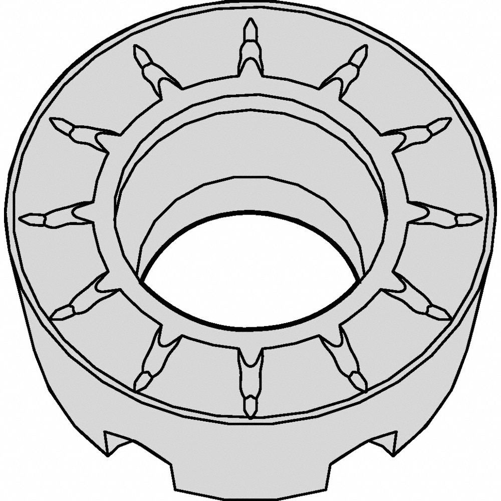 Round Milling Insert: 0.629 in Inscribed Circle, 0.250 in Thick