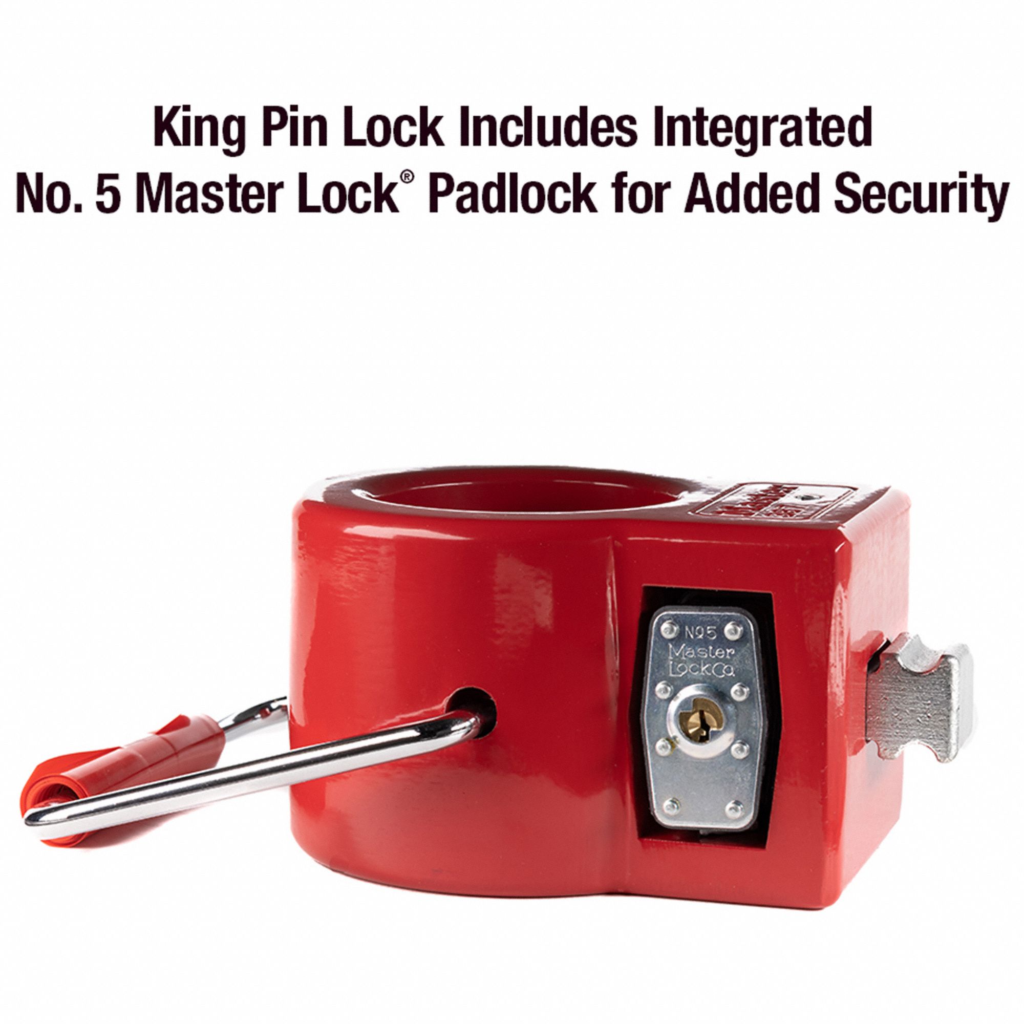 MASTER LOCK King Pin Lock King Pin Lock, 3in, Powder Coated