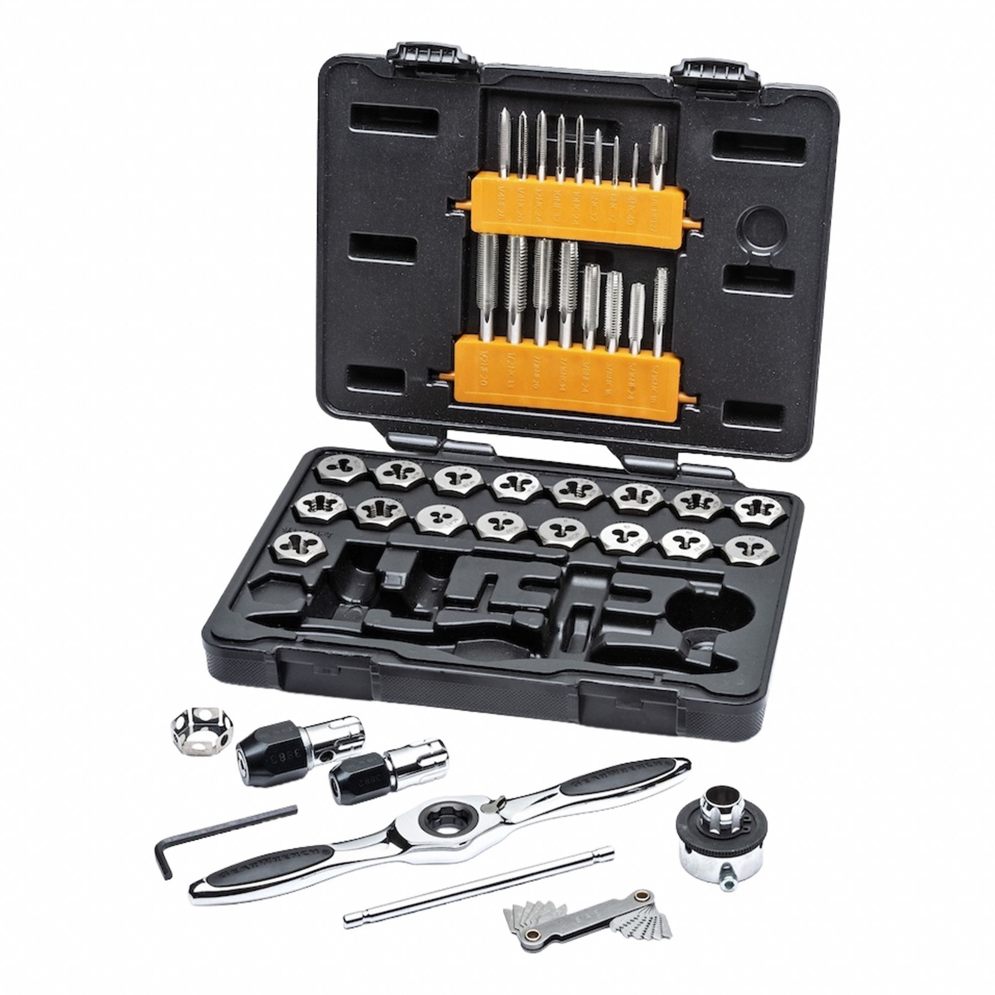 Tap and Die Set: 42 Pc, High Speed Steel Tap, High Speed Steel Die