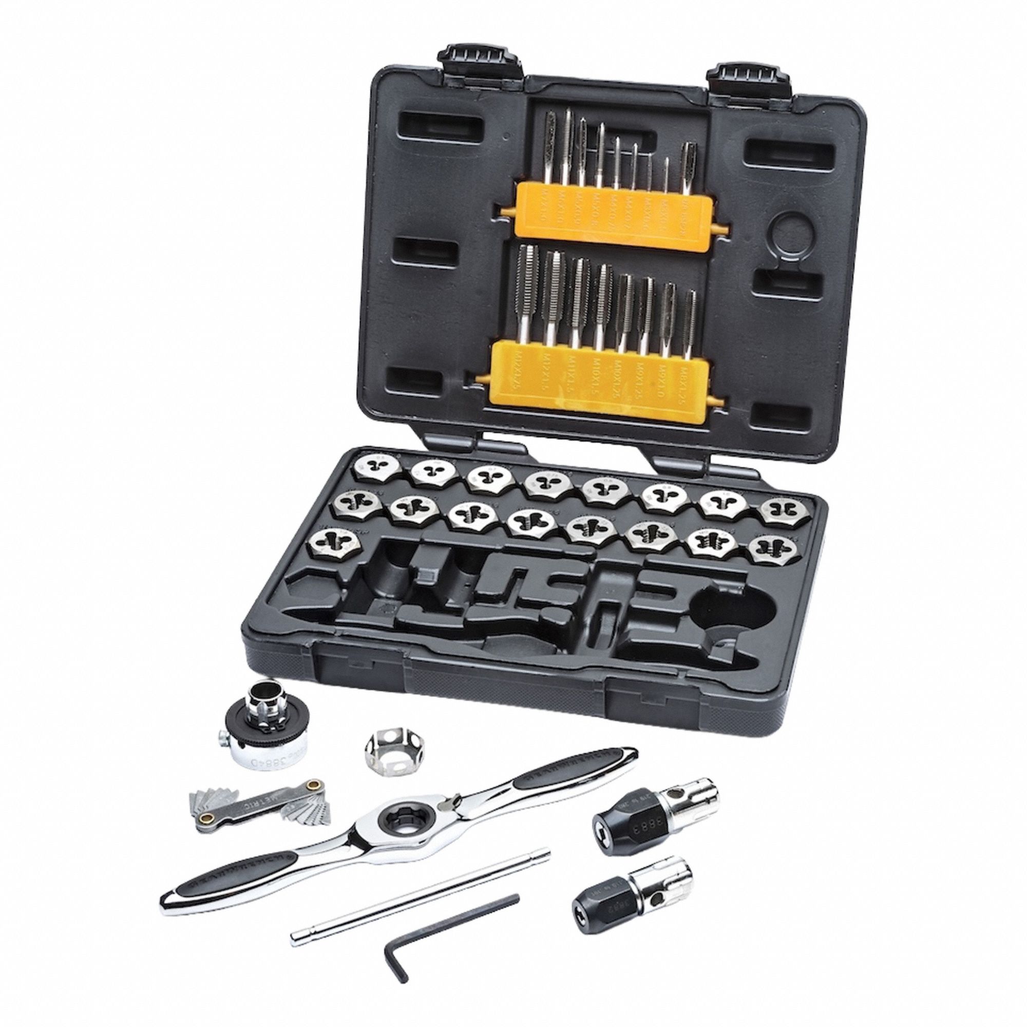 Tap and Die Set: 42 Pc, High Speed Steel Tap, High Speed Steel Die