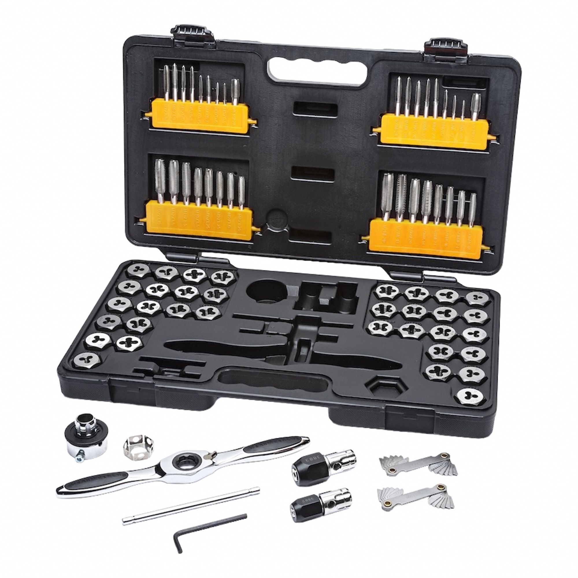 Tap and Die Set: 77 Pc, High Speed Steel Tap, High Speed Steel Die