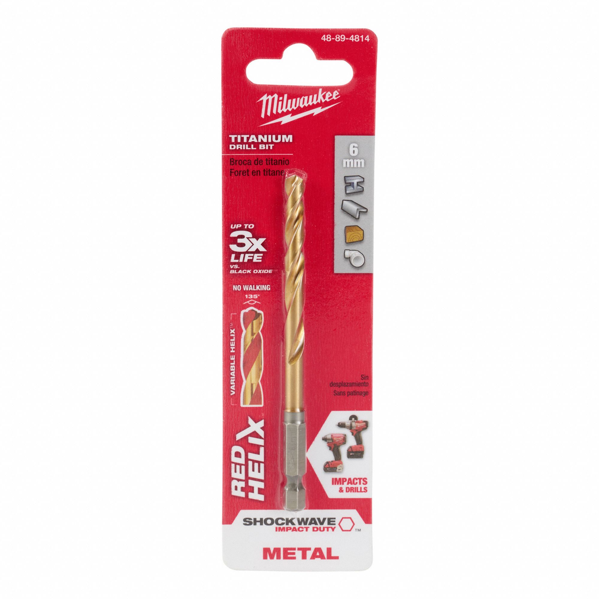 Juego De Brocas Piloto Ryobi SpeedLoad Titanio (4 Piezas) - Vástago Hexagonal Para Taladro
