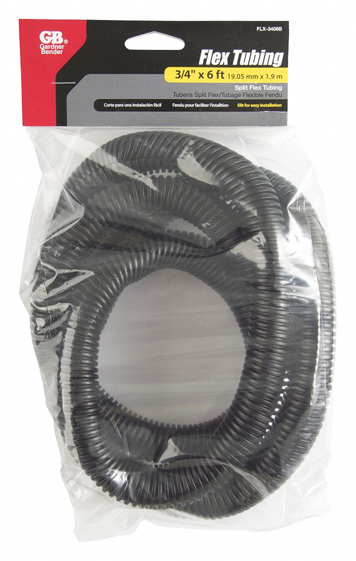 Split Flx Tubng Racew 3/4 x6 ft Bk PK 3