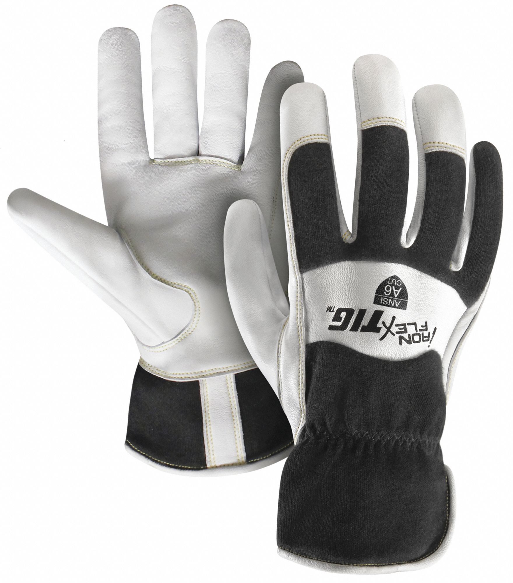 Welding Gloves, Kidskin, TIG, ANSI, A6, 2XL, PR: Keystone Thumb, Slip-On Cuff, Premium, Tan Cotton, 1 PR