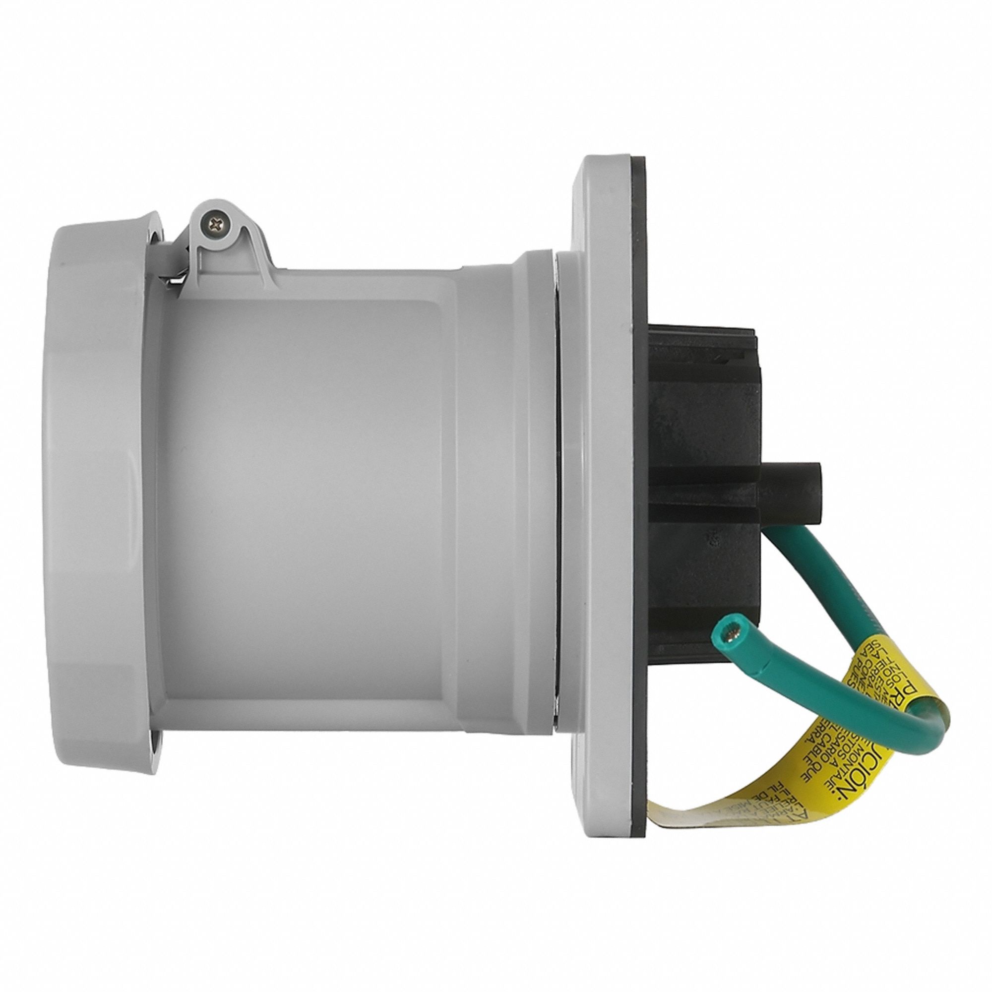 LEVITON, Gray, 120/208V AC, Pin and Sleeve Receptacle - 409VD4 ...