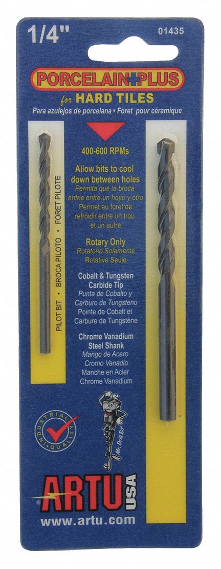 Tungsten Carbide 1/Card IVY Classic 10366 5/16 x 3-Inch Glass and Tile Drill Bit 