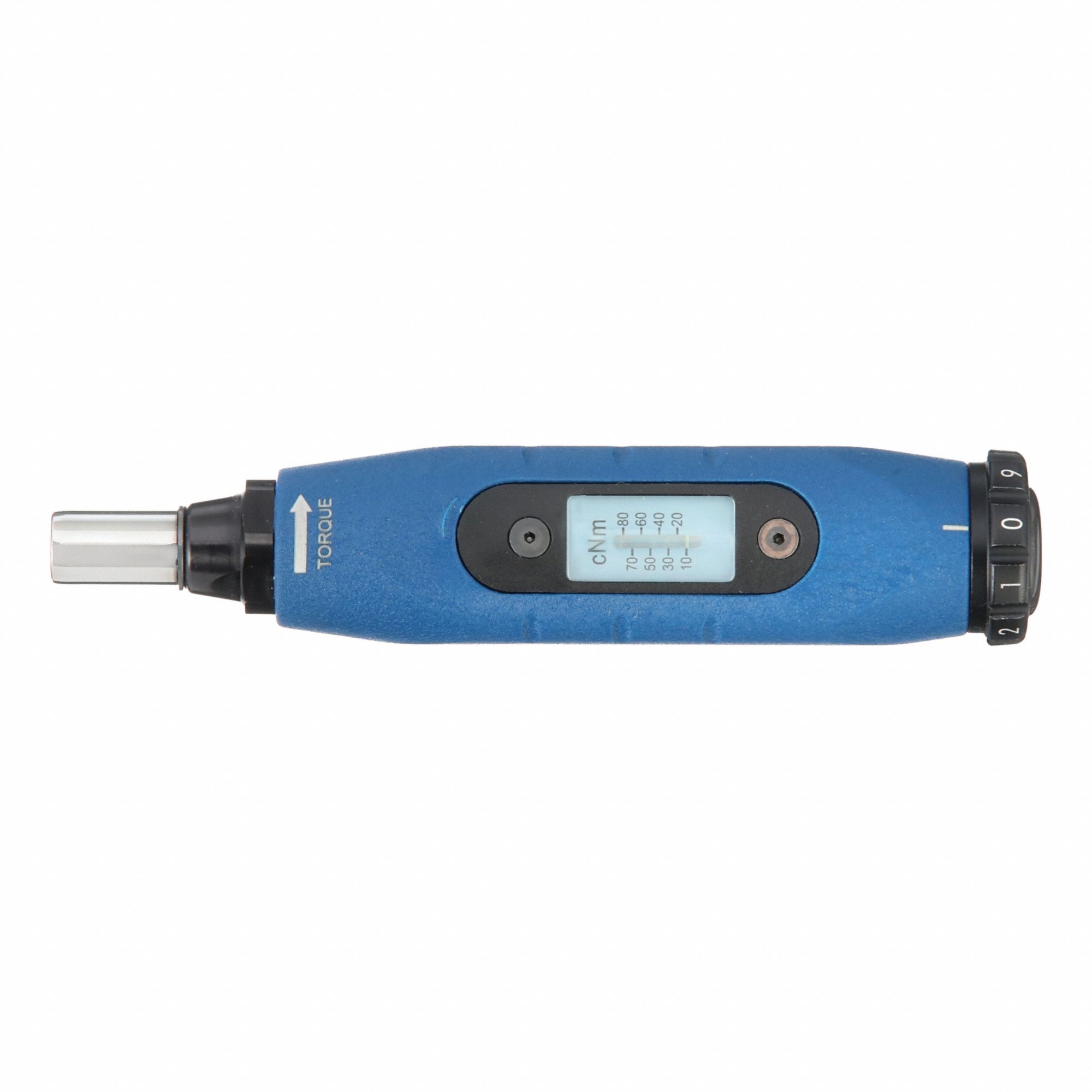 Torque Screwdriver: 1/4 in Tip Size, 10 cN-m Min Torque, 80 cN-m Max Torque, Slip-Type, Straight