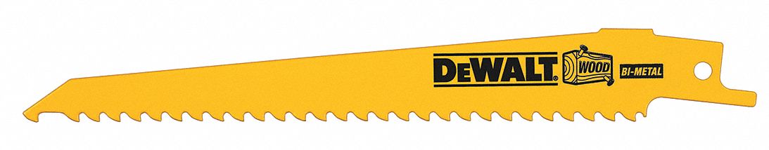 Bi-Metal Recip Blade, Wood, 6", PK100