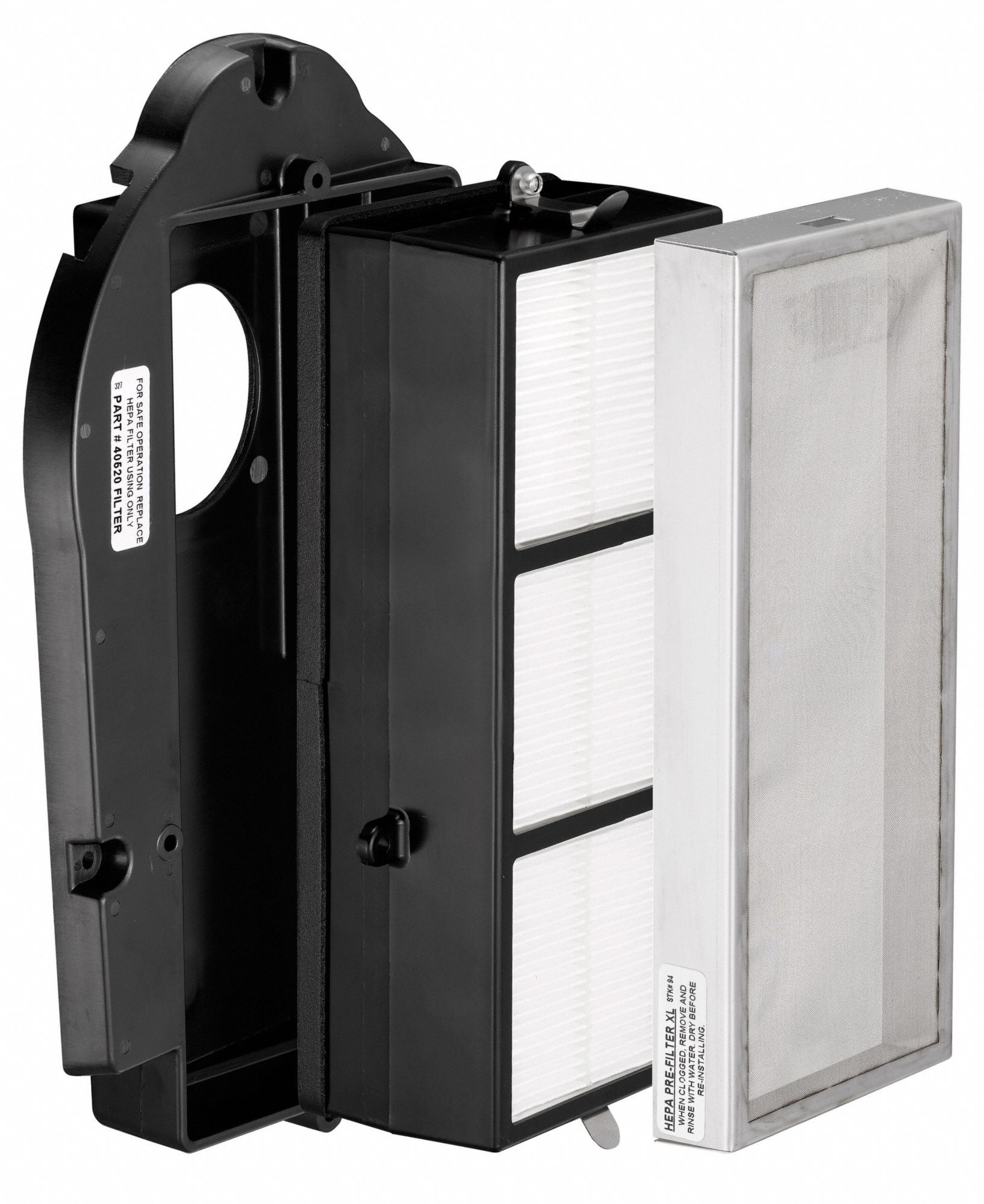 XLERATOR HEPA Filter Retrofit Kit Black, 11 11/16 in Wd, 2 13/16 in Dp