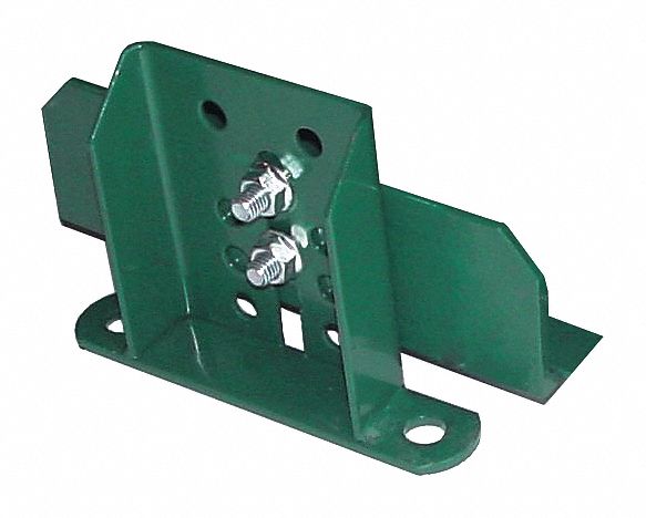 Conveyor Support Stand: 1 7/16 in Min. Ht, 3 in Max. Ht, Steel, Green, Low Profile