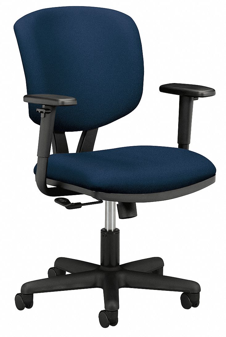 Hon Navy Blue Fabric Task Chair 19 Back Height Arm Style