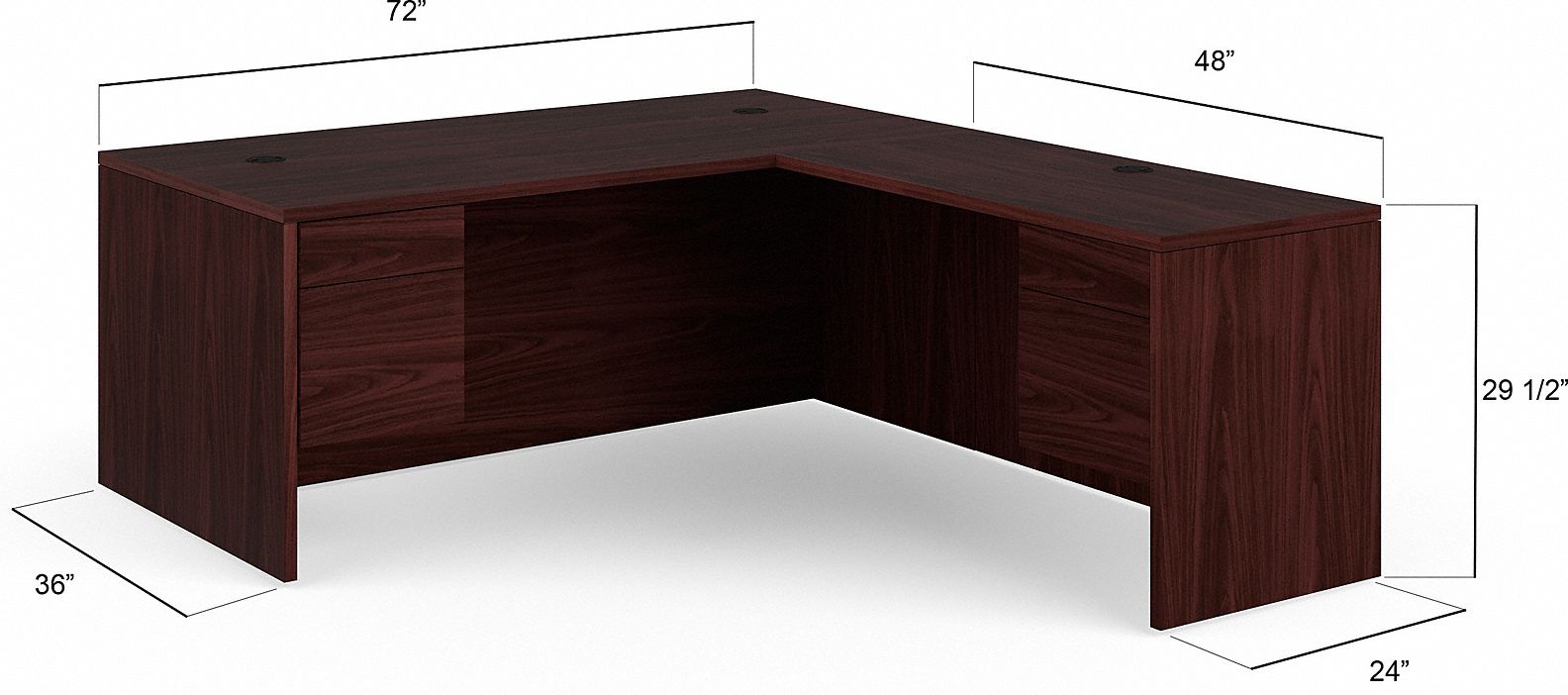 hon l shaped desk