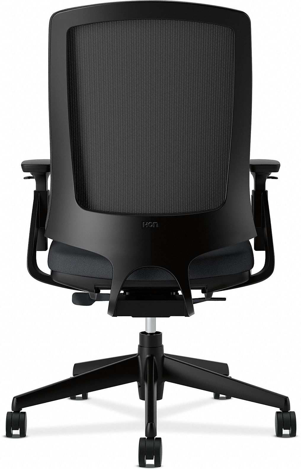 HON Desk Chair, Desk Chair, Black, Fabric, 17 in to 21 in Nominal Seat Height Range 38C613