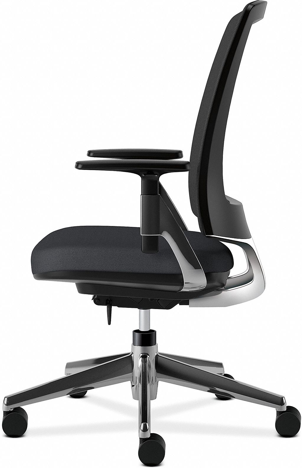 HON Desk Chair, Desk Chair, Black, Fabric, 17 in to 21 in Nominal Seat
