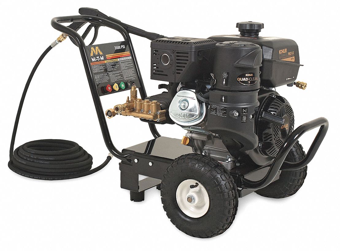 MI-T-M, Medium Duty, Cart, Gas-Powered Pressure Washer