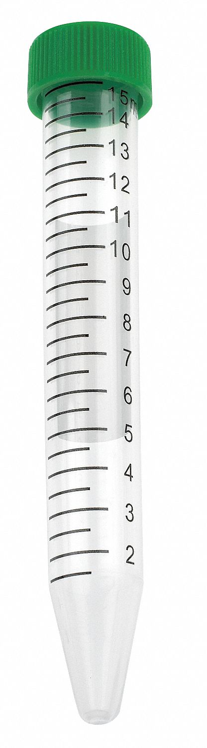 CENTRIFUGE TUBE,15ML,FOAM RACK,PK 3