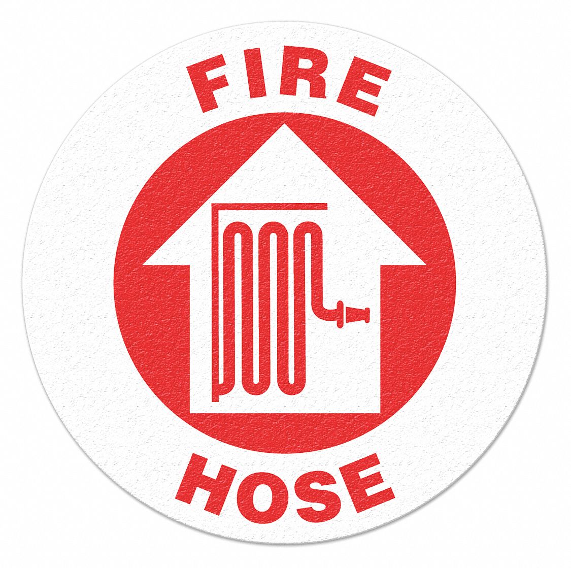 FIRE EQUIPMENT SIGN, NO HEADER, PLASTIC, 1/32 IN X 17 IN, ADHESIVE SURFACE, NOT RETROREFLECTIVE, RED/WHITE