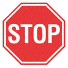 TRAFFIC SIGN,STOP,RED/WHITE,VINYL