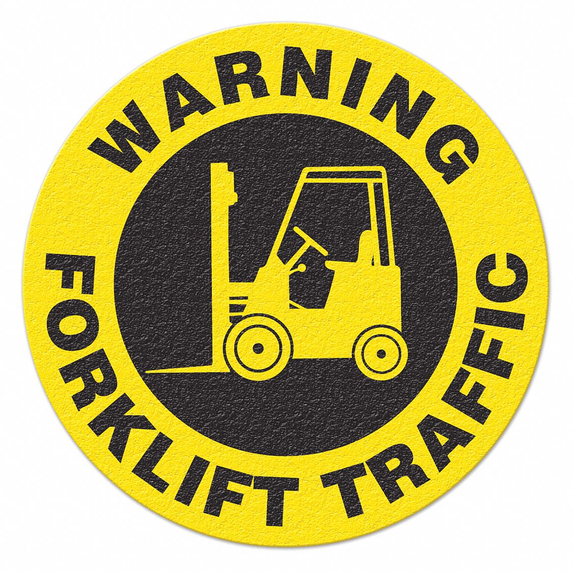 SAFETY FLOOR SIGN, PLASTIC, 17 IN WIDTH, 1/32 IN HEIGHT, YELLOW, ADHESIVE SURFACE