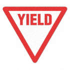TRAFFIC SIGN,YIELD,WHITE/RED,VINYL