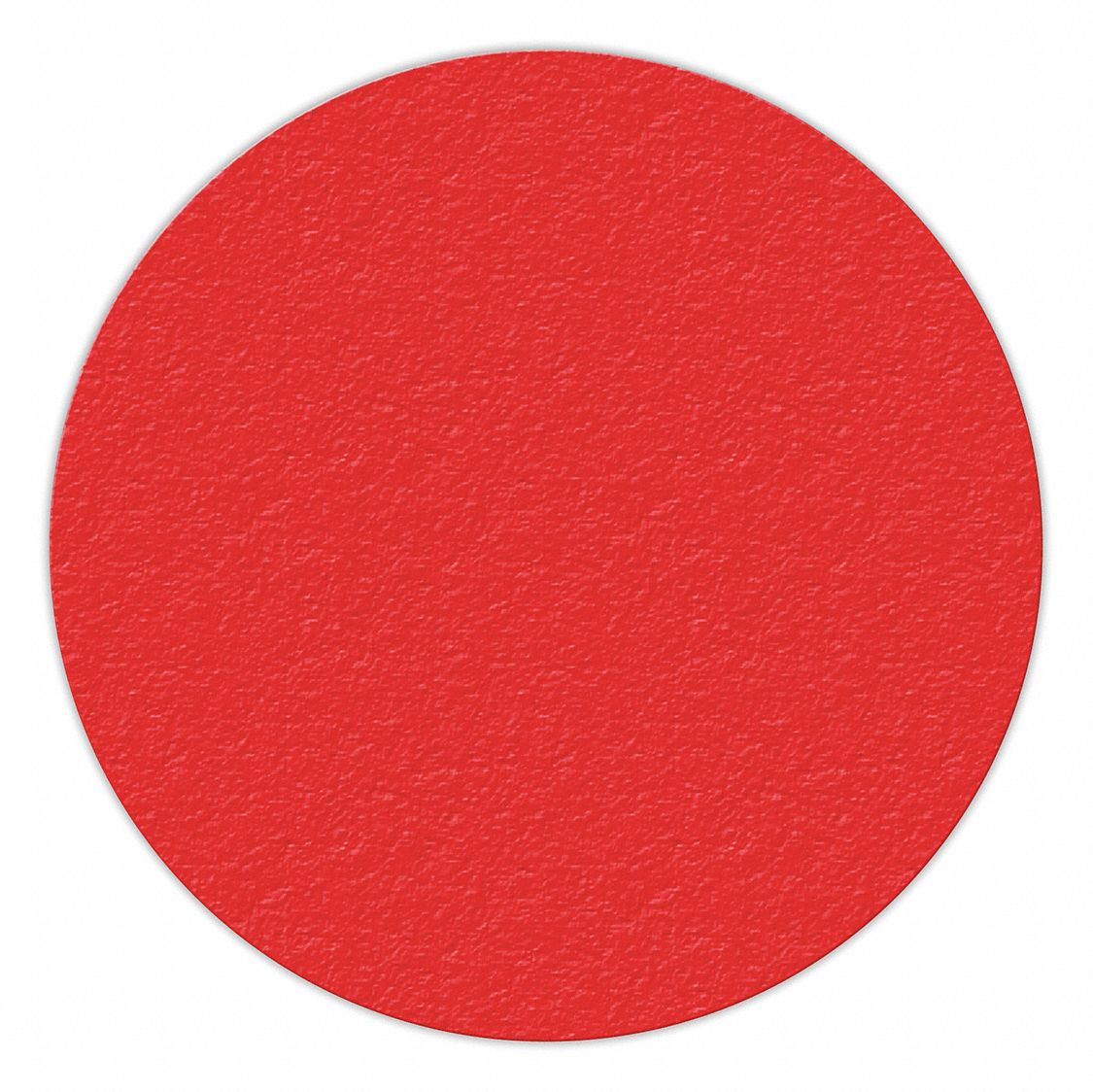 Floor Marking Tape: Circle, Solid, Red, No Legend, 6 in x 6 in, 0.58 mil Tape Thick, INCOM, LM