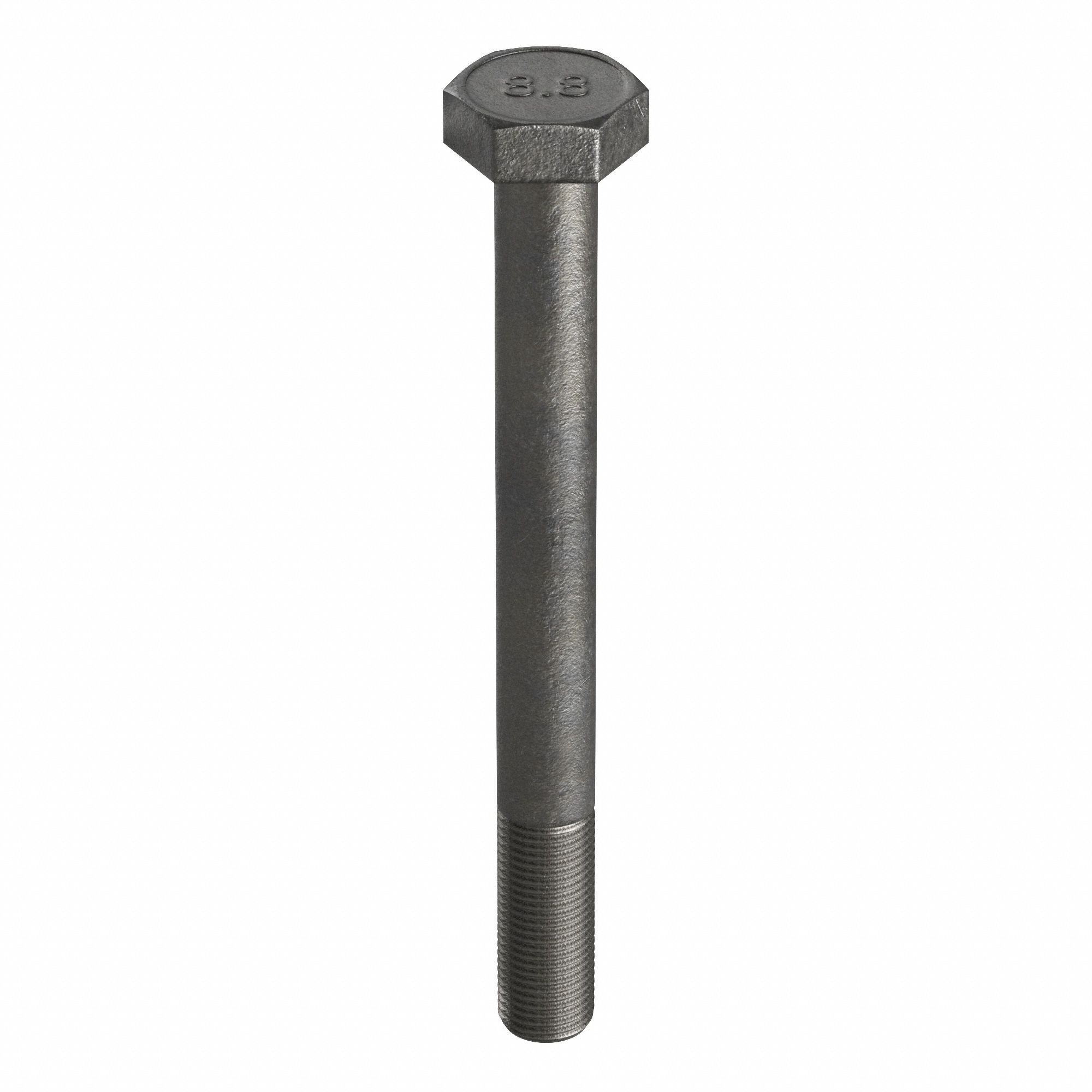 Hex Head Cap Screw: Steel, Class 8.8, Black Oxide, M10-1.00, Extra Fine, 100 mm lg, Metric, 50 PK