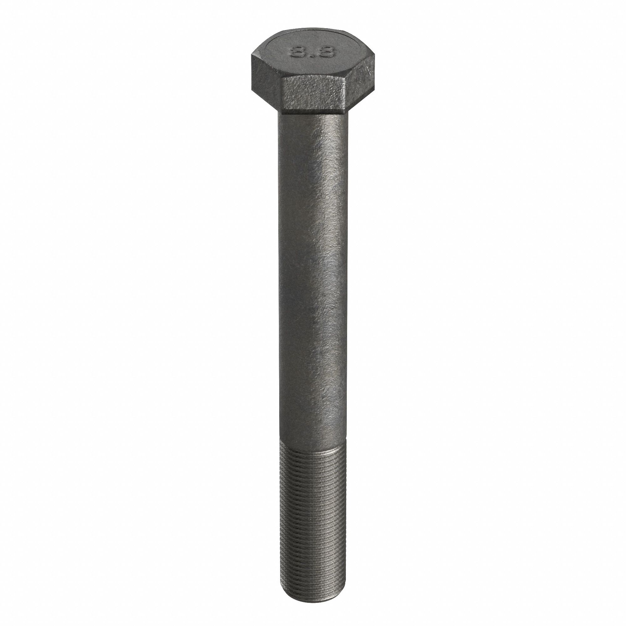 Hex Head Cap Screw: Steel, Class 8.8, Black Oxide, M18-1.50, Fine, 130 mm lg, Metric, DIN 960, 10 PK