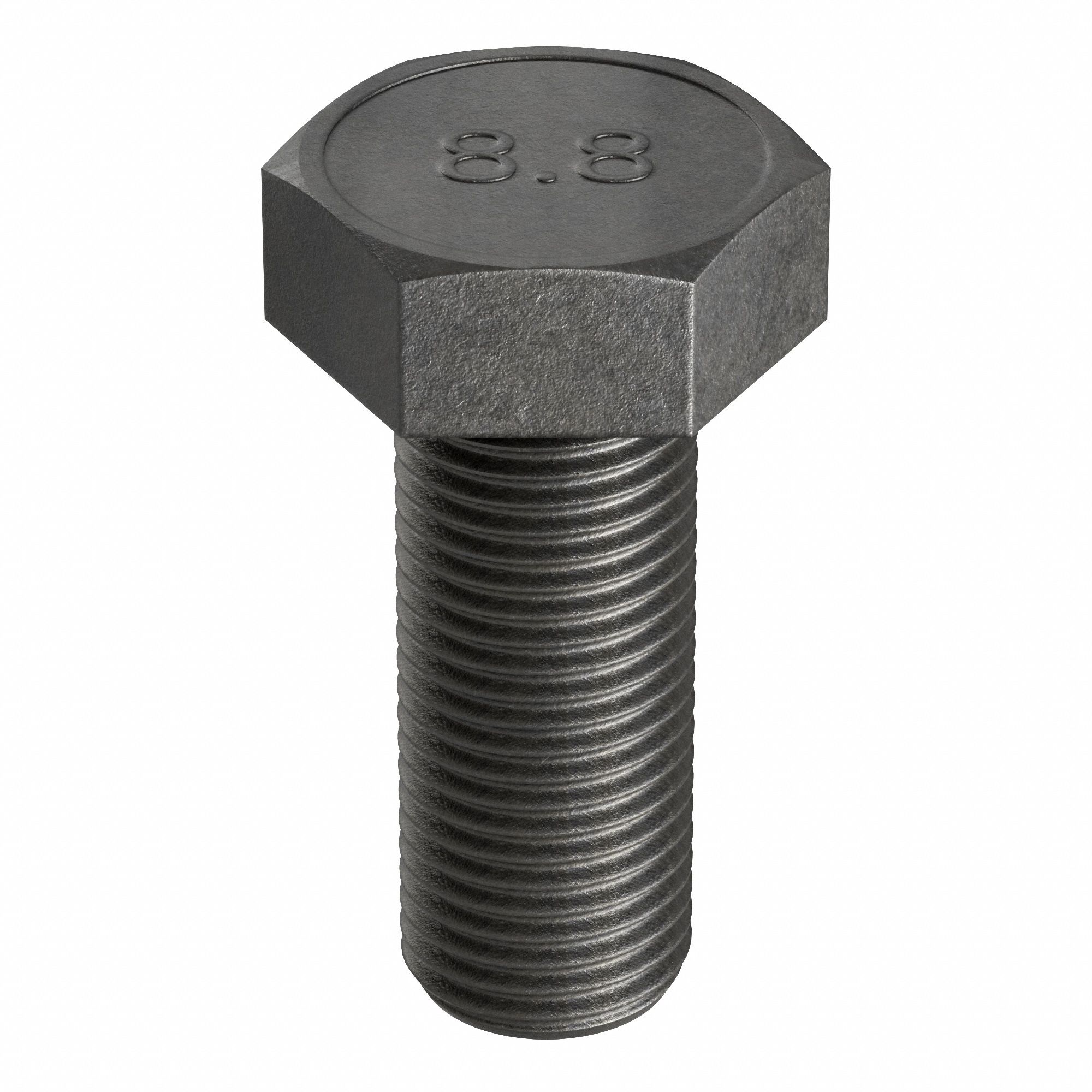 Hex Head Cap Screw: Steel, Class 8.8, Black Oxide, M10-1.00, Extra Fine, 20 mm lg, Metric, 50 PK