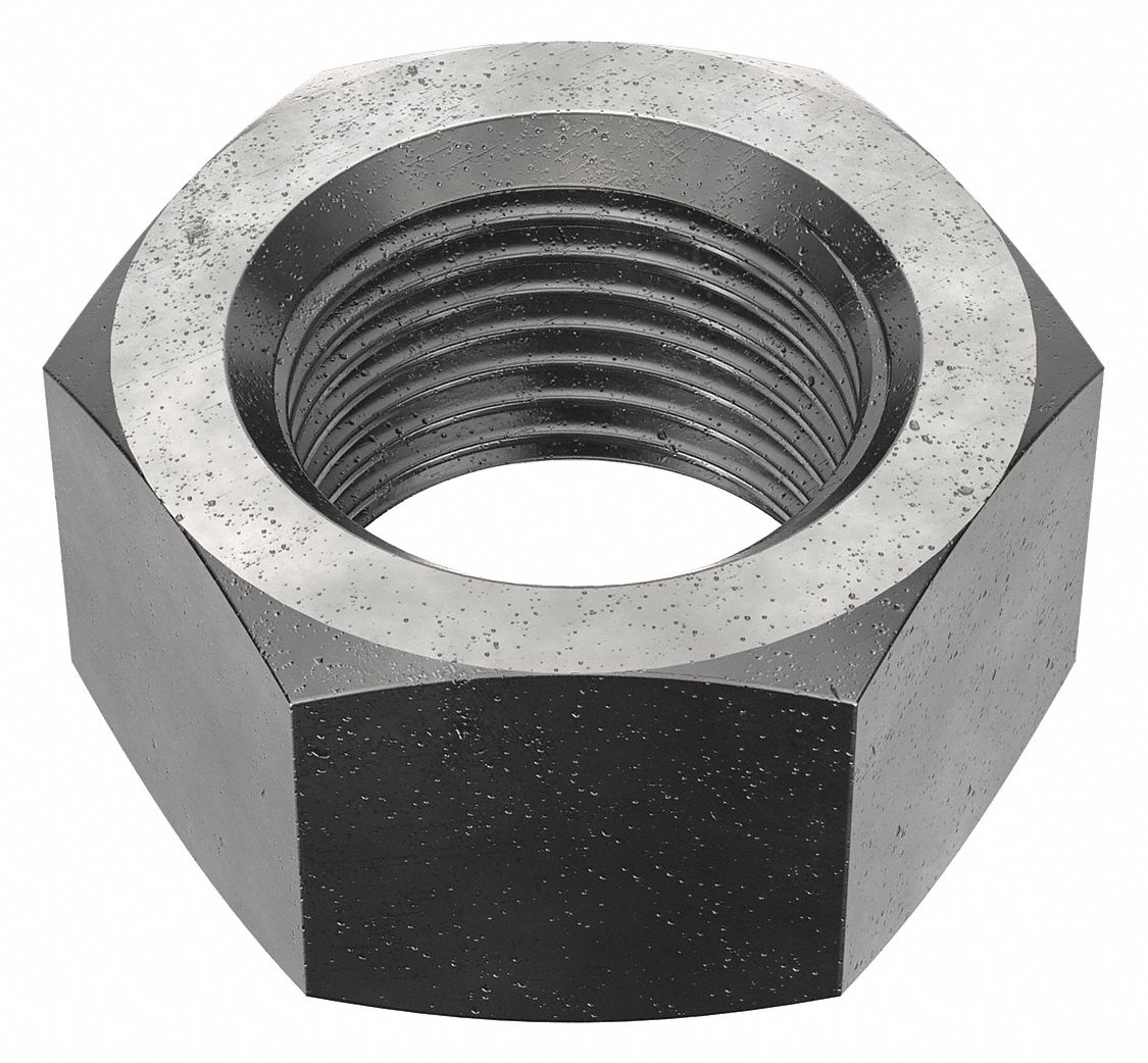 Hex Nut: Std Hex, M18x2.50 Thread, 27 mm Hex Wd, 15 mm Hex Ht, Steel, Class 10, Plain, Std, 25 PK