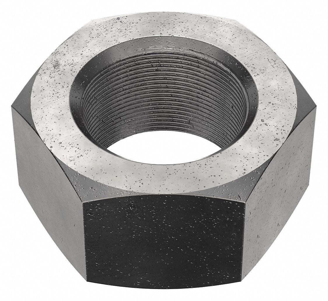 HEX NUT, M52-1.50 THREAD, 80MM HEX W, 42MM HEX H, STEEL, CLASS 8, BLACK OXIDE