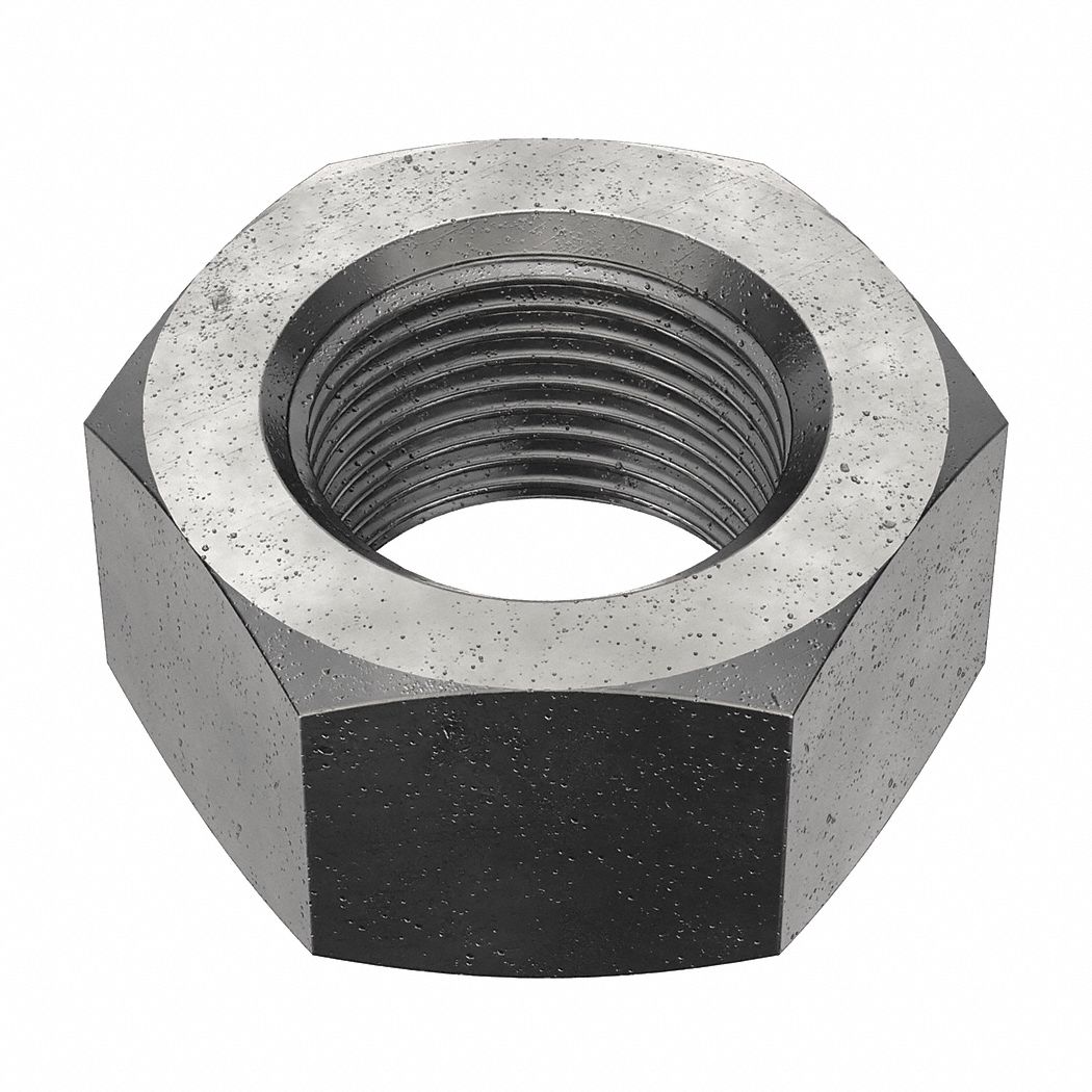 HEX NUT, M42-3.00 THREAD, 65MM HEX W, 34MM HEX H, STEEL, CLASS 8, BLACK OXIDE