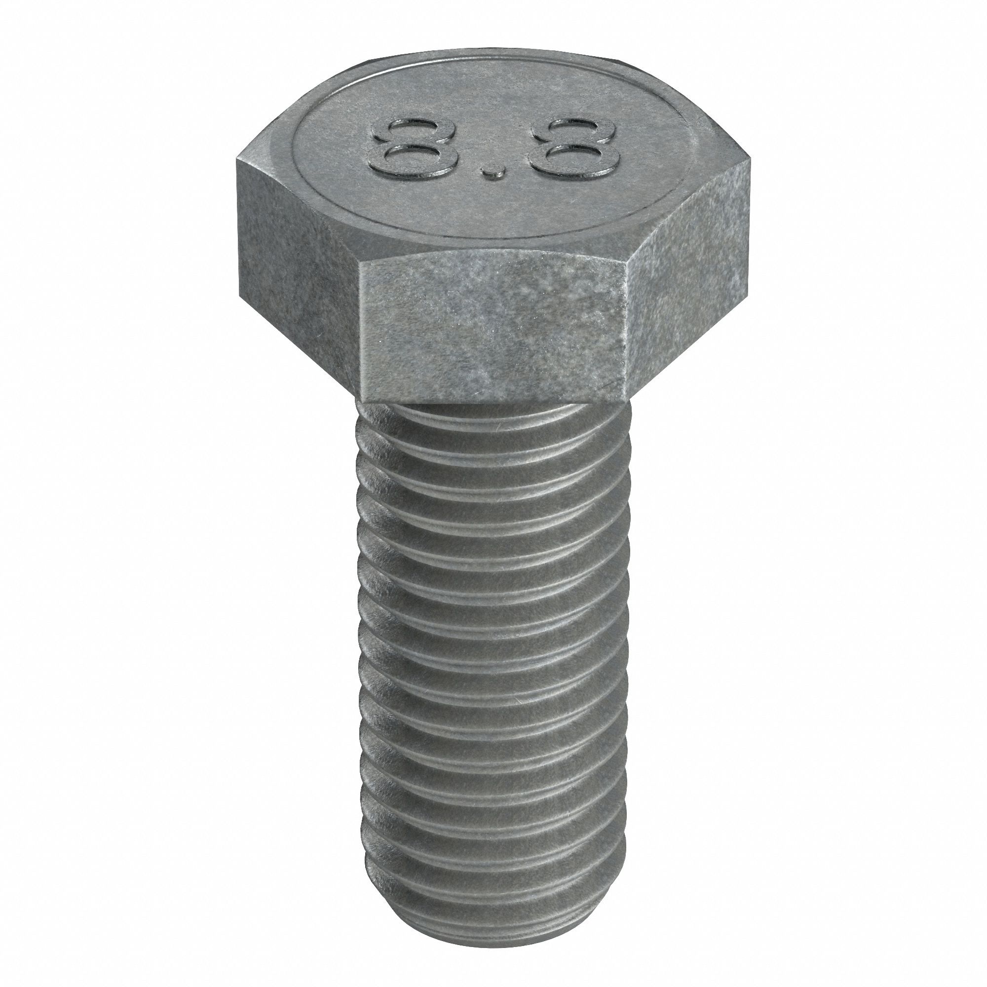 Hex Head Cap Screw: Steel, Class 8.8, Hot Dipped Galvanized, M10-1.50, Coarse, 30 mm lg, Hex, 50 PK