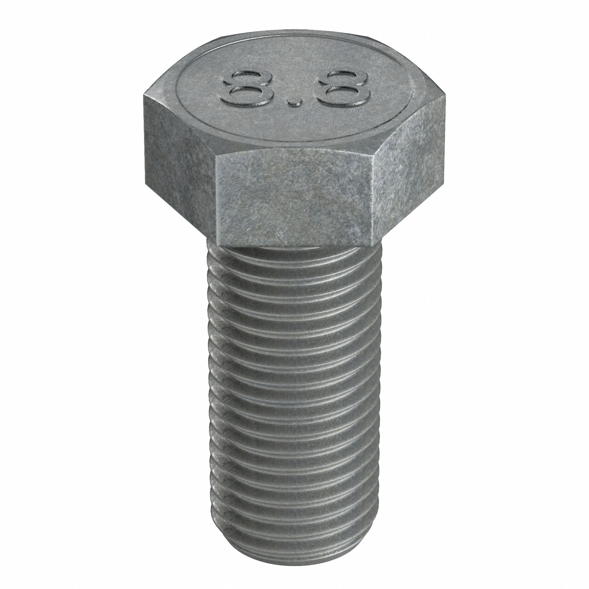 Hex Head Cap Screw: Steel, Class 8.8, Hot Dipped Galvanized, M14-2.00, Coarse, 50 mm lg, Hex, 25 PK