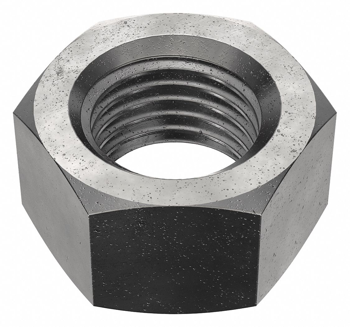 Structural Nut: Std Hex, M20x2.50 Thread, Steel, Class 10, Plain, Std Hex Nut, Std, 100 PK