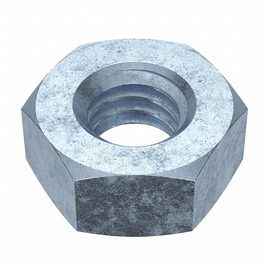 Hex Nut: Std Hex, M4x0.70 Thread, 7 mm Hex Wd, 3.2 mm Hex Ht, Steel, Class 10, Zinc-Plated, 100 PK