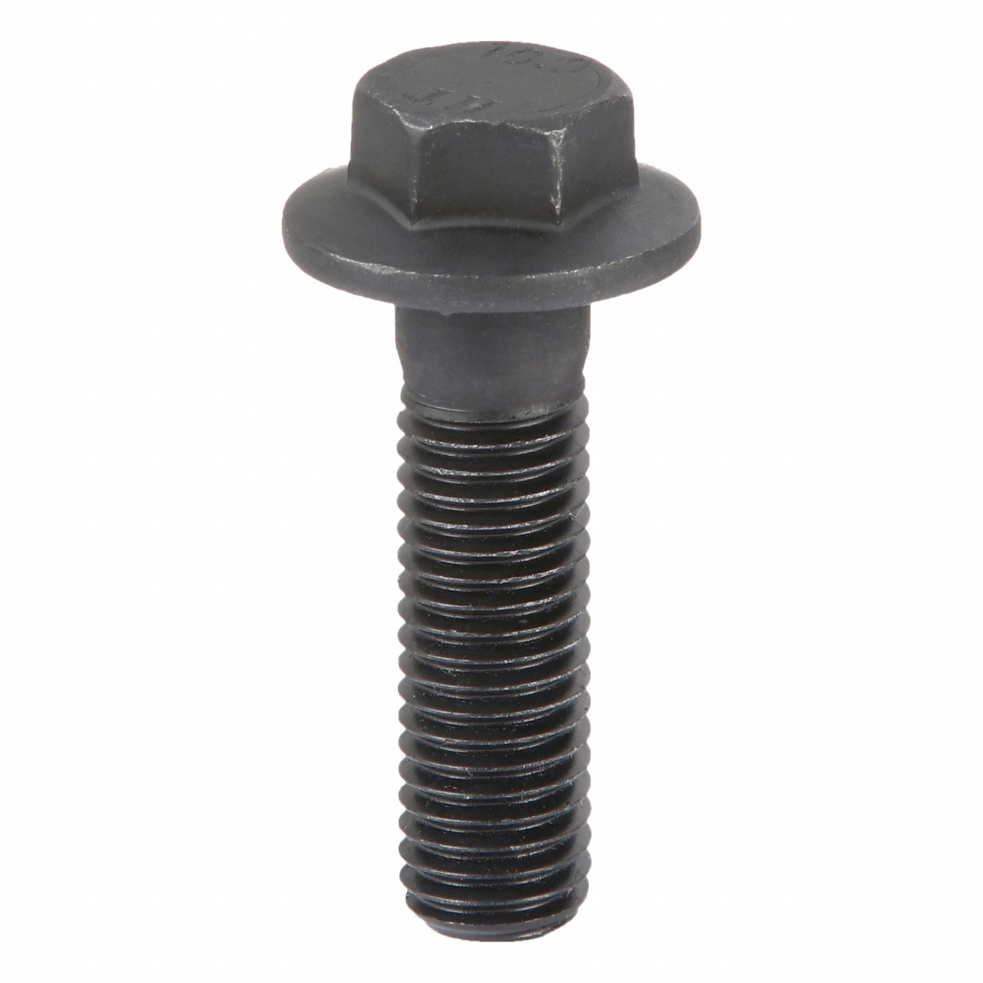 Flange Bolts: Std, Steel, Class 10.9, Black Oxide, 50 mm lg, Partially Threaded, Metric, 25 PK