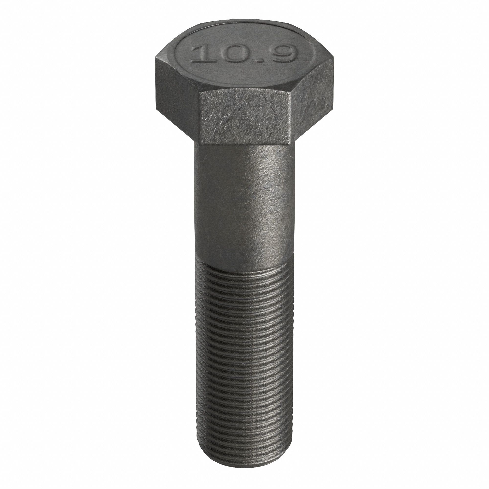 Hex Head Cap Screw: Steel, Class 10.9, Black Oxide, M14-1.50, Fine, 100 mm lg, Metric, 25 PK