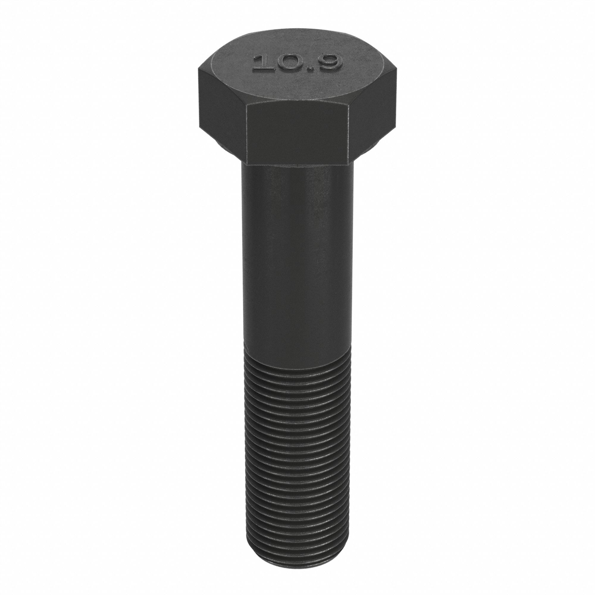 HEX HEAD CAP SCREW, STEEL, CLASS 10.9, BLACK OXIDE, M16-1.50, FINE, 90MM L, METRIC, DIN 960, 10 PK