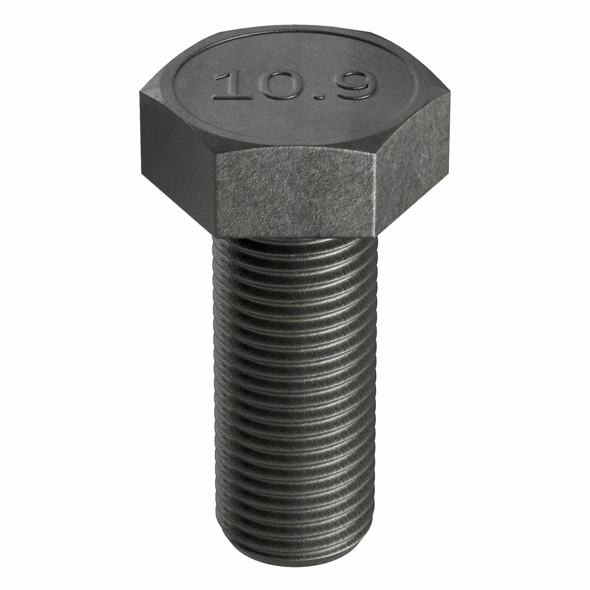 Hex Head Cap Screw: Steel, Class 10.9, Black Oxide, M10-1.00, Extra Fine, 20 mm lg, Metric, 100 PK