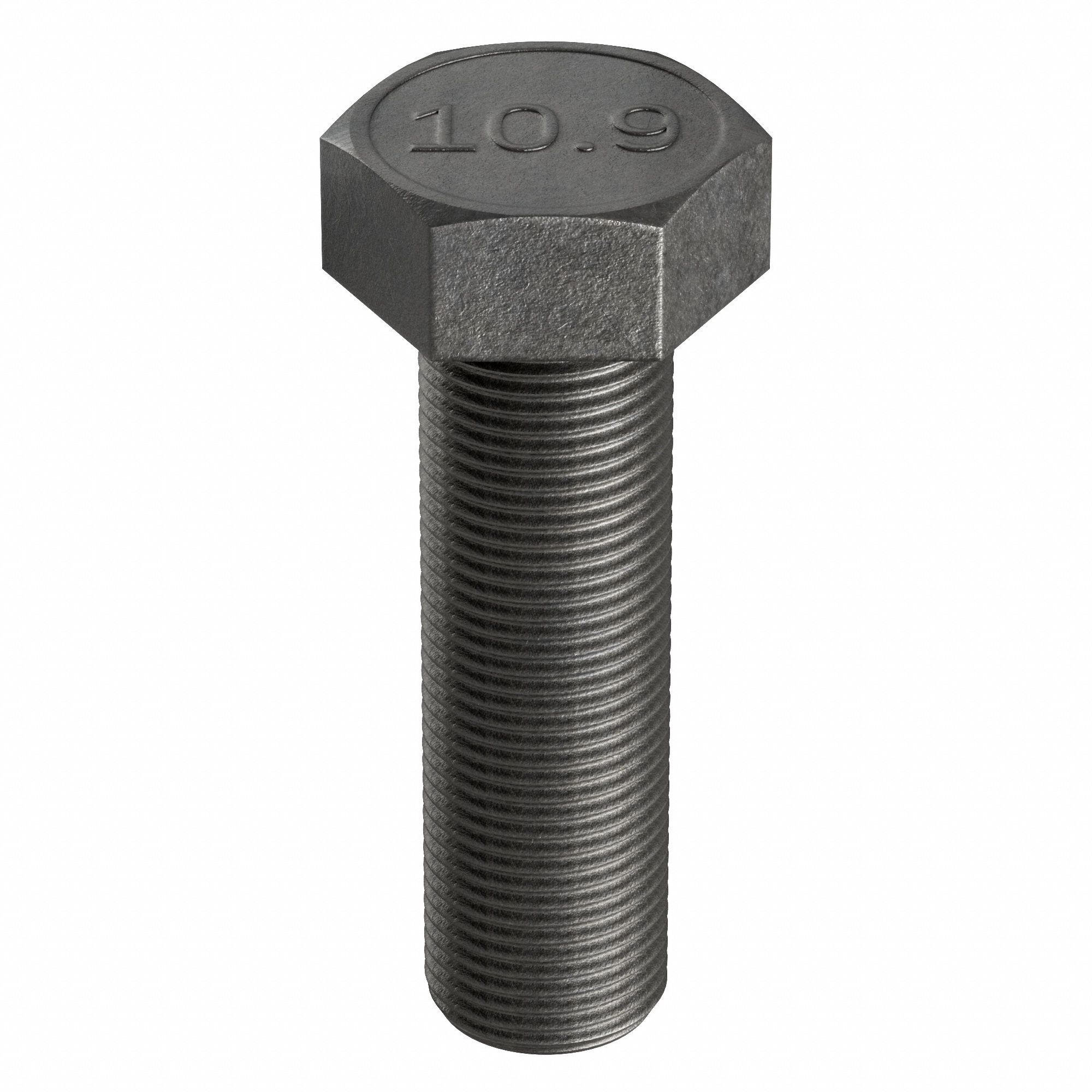 Hex Head Cap Screw: Steel, Class 10.9, Black Oxide, M14-1.50, Fine, 60 mm lg, Fully Threaded, 25 PK